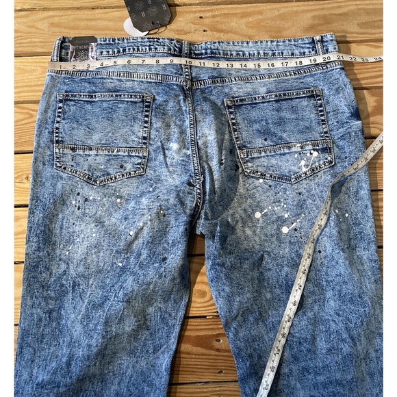 NWT Rutherford Flex Skinny Fit Jeans Size 40x34 Men’s Blue Ripped - Picture 10 of 11